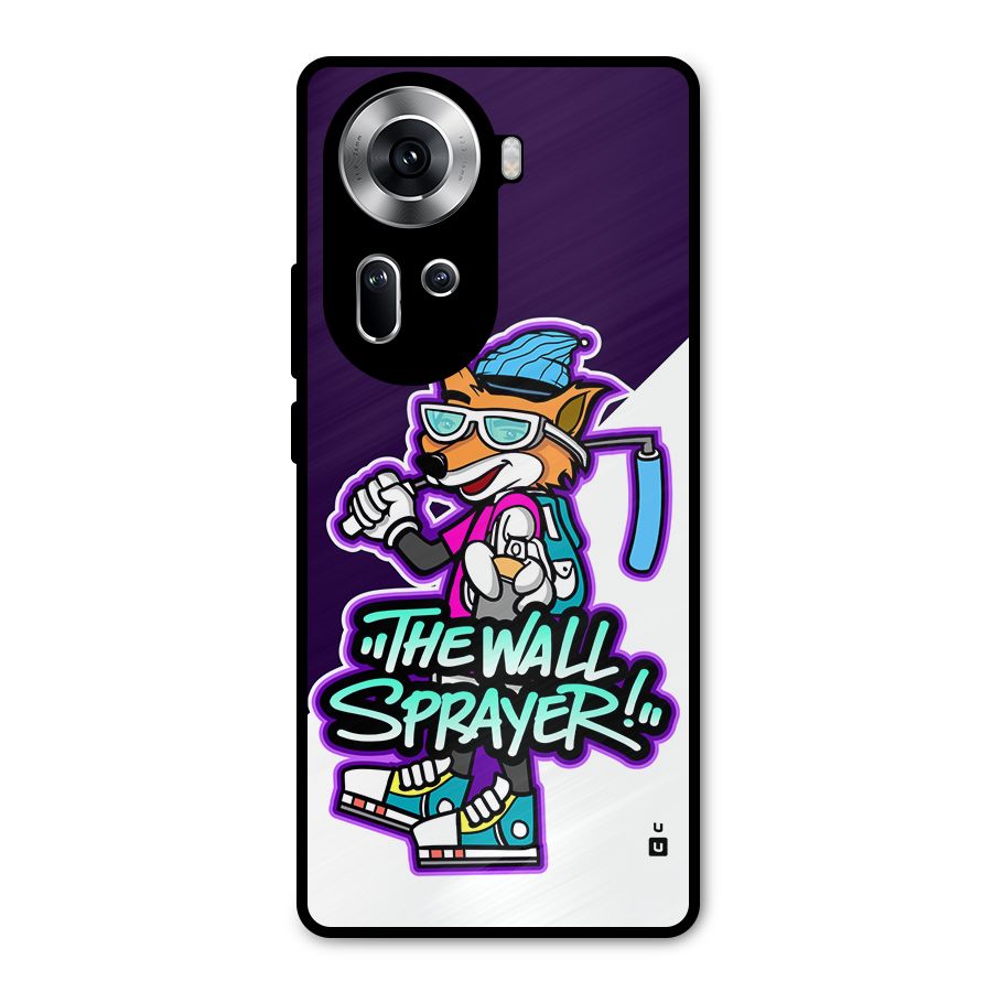 The Wall Sprayer Metal Back Case for Oppo Reno11 5G
