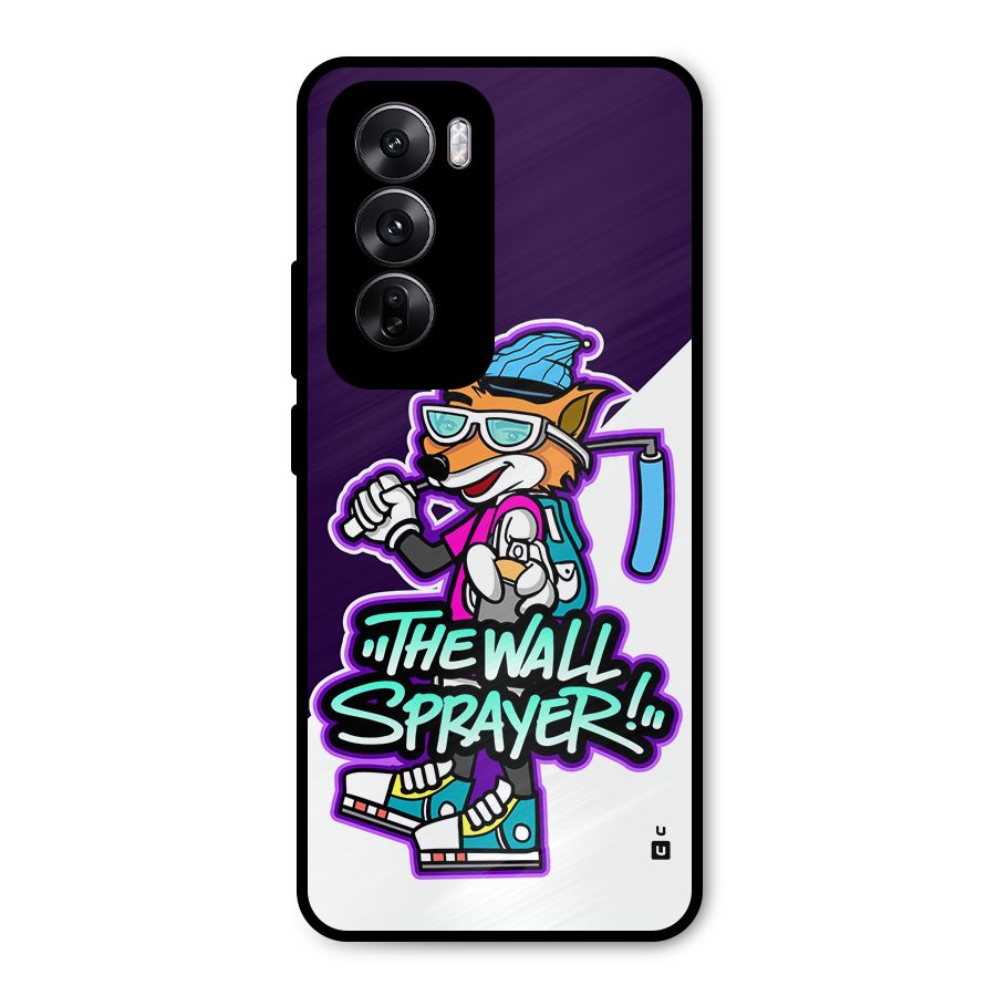 The Wall Sprayer Metal Back Case for Oppo Reno12