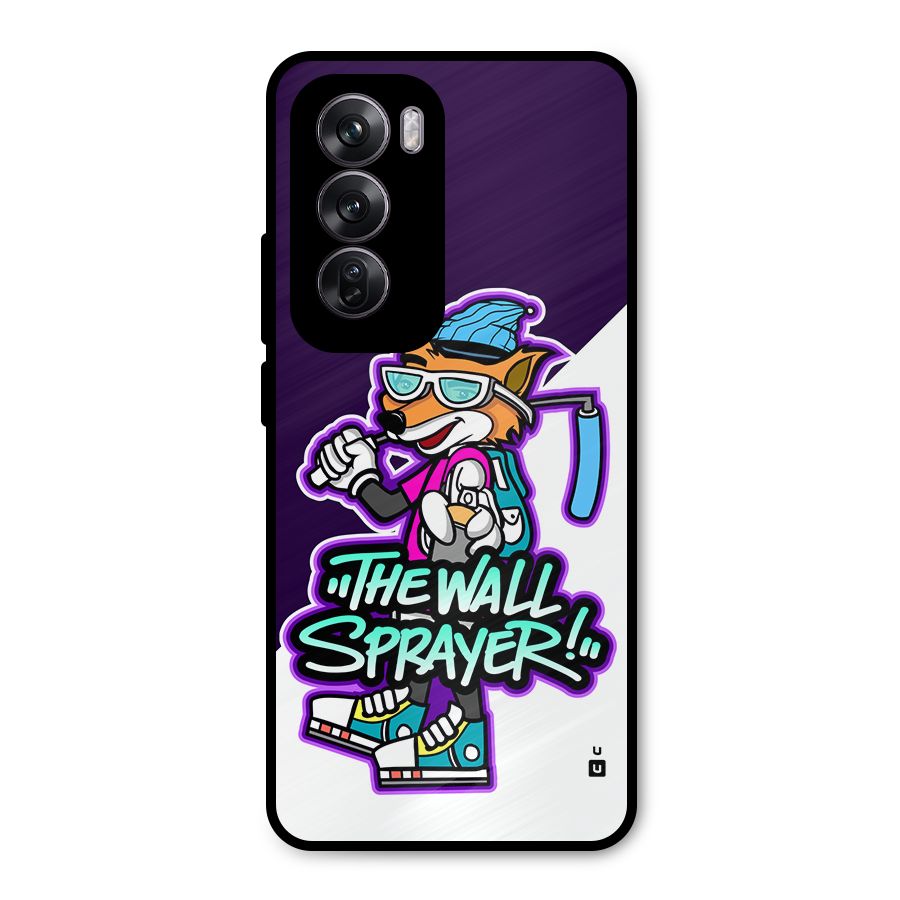 The Wall Sprayer Metal Back Case for Oppo Reno12 Pro