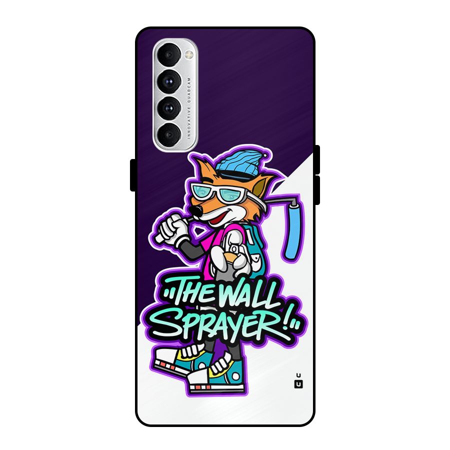 The Wall Sprayer Metal Back Case for Oppo Reno4 Pro