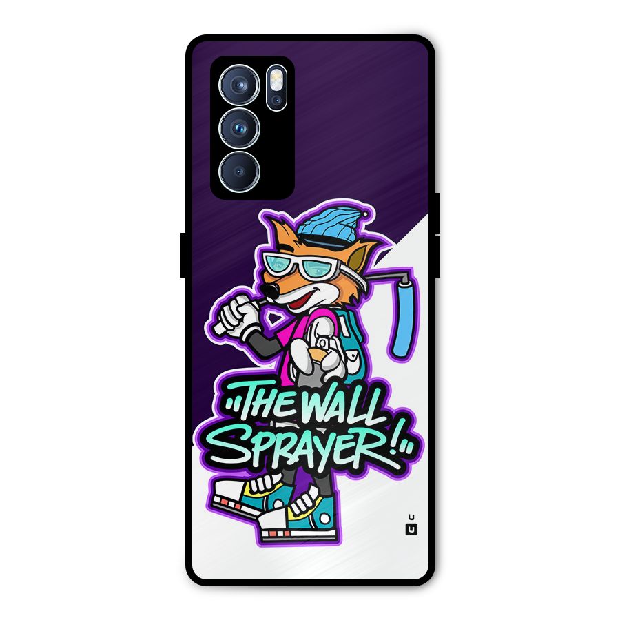 The Wall Sprayer Metal Back Case for Oppo Reno6 Pro 5G