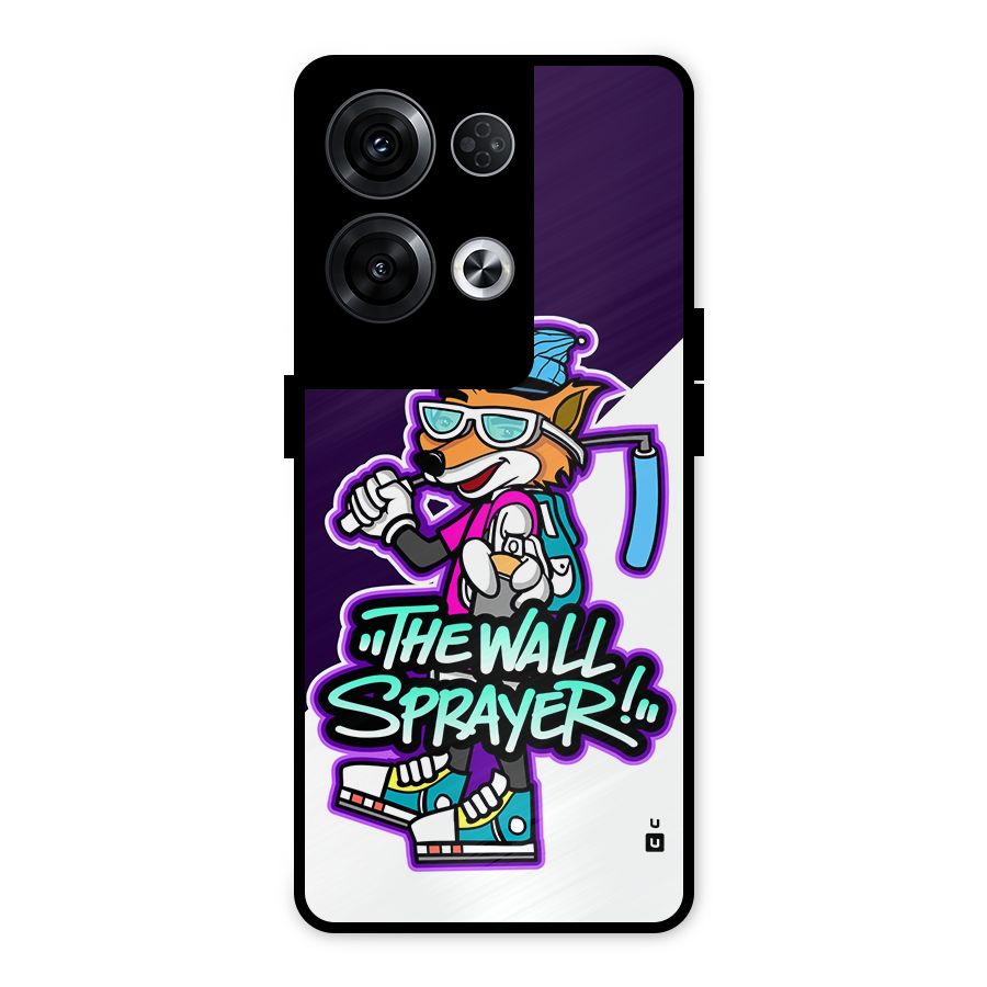 The Wall Sprayer Metal Back Case for Oppo Reno8 Pro 5G