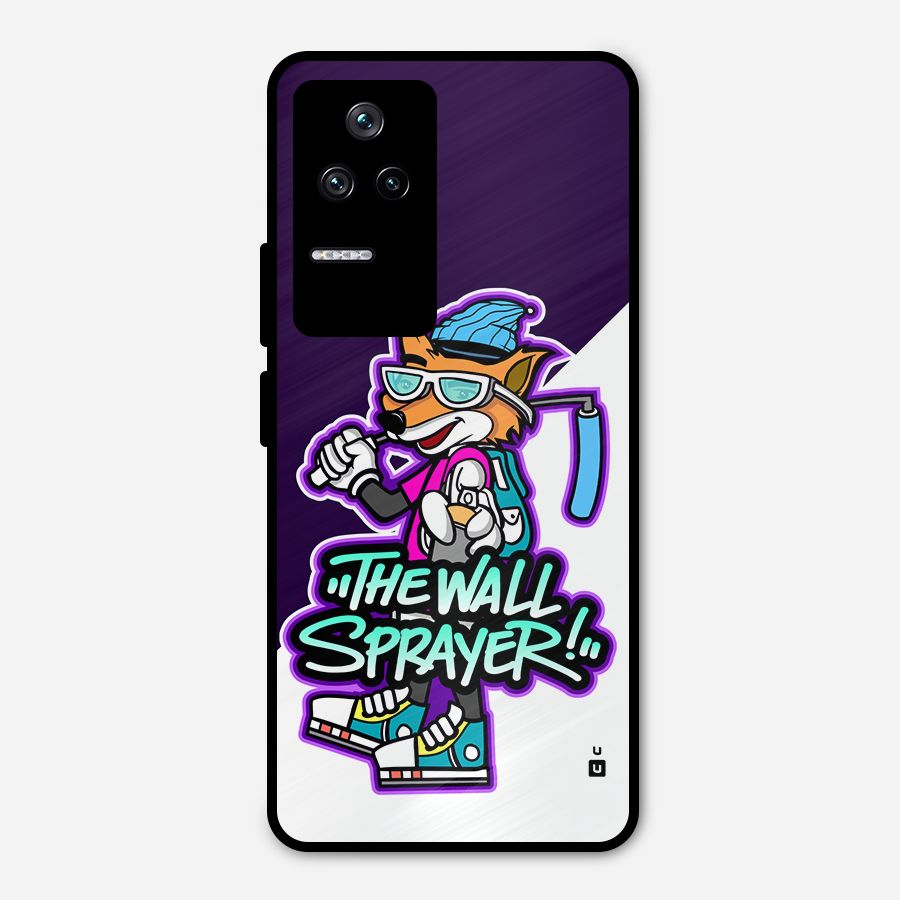 The Wall Sprayer Metal Back Case for Poco F4 5G