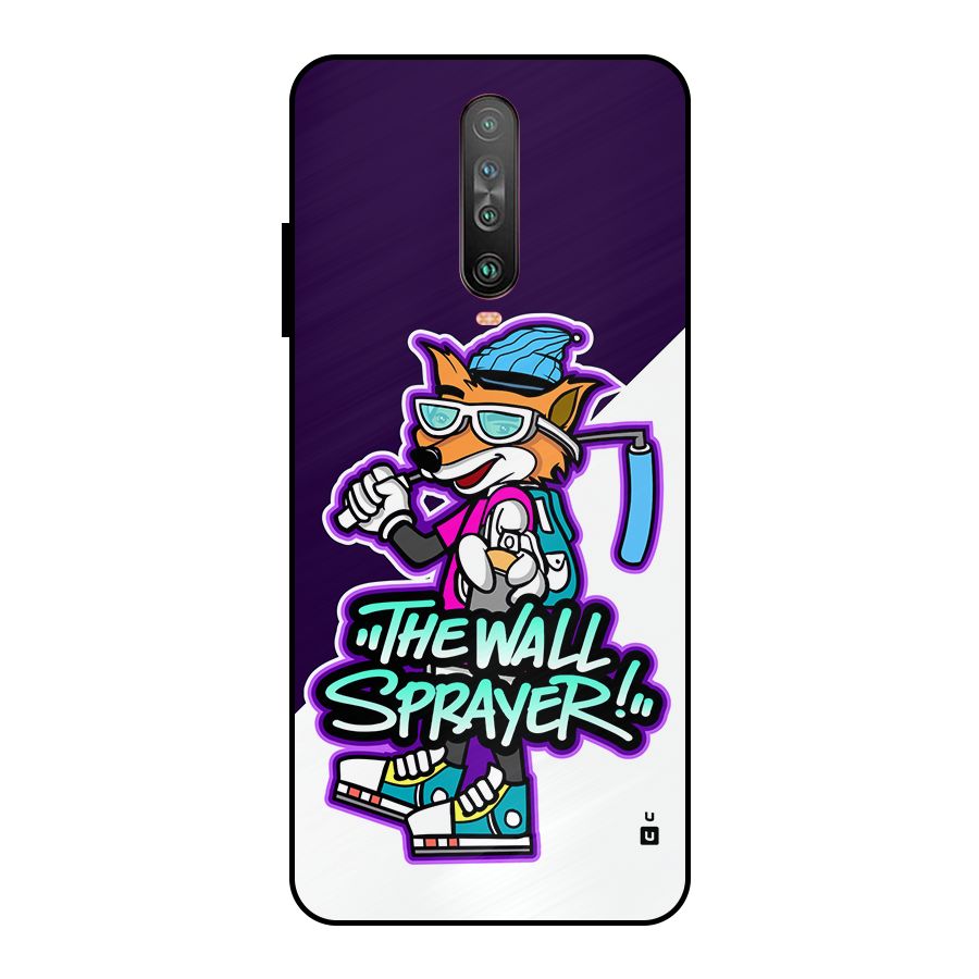 The Wall Sprayer Metal Back Case for Poco X2