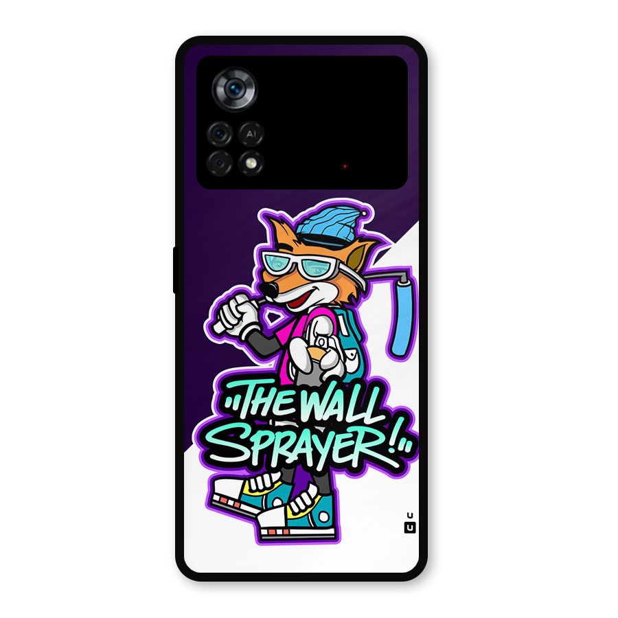 The Wall Sprayer Metal Back Case for Poco X4 Pro 5G