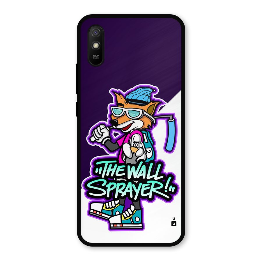 The Wall Sprayer Metal Back Case for Redmi 9a
