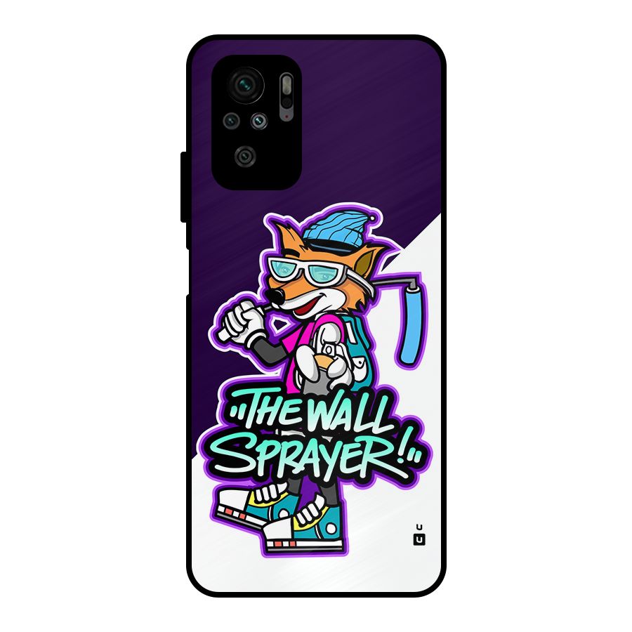 The Wall Sprayer Metal Back Case for Redmi Note 10S