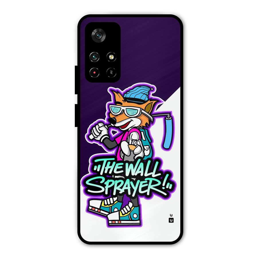 The Wall Sprayer Metal Back Case for Redmi Note 11T 5G