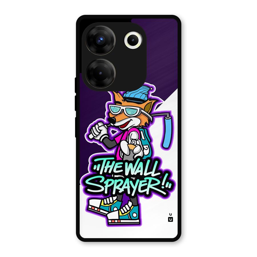 The Wall Sprayer Metal Back Case for Tecno Camon 20 Pro