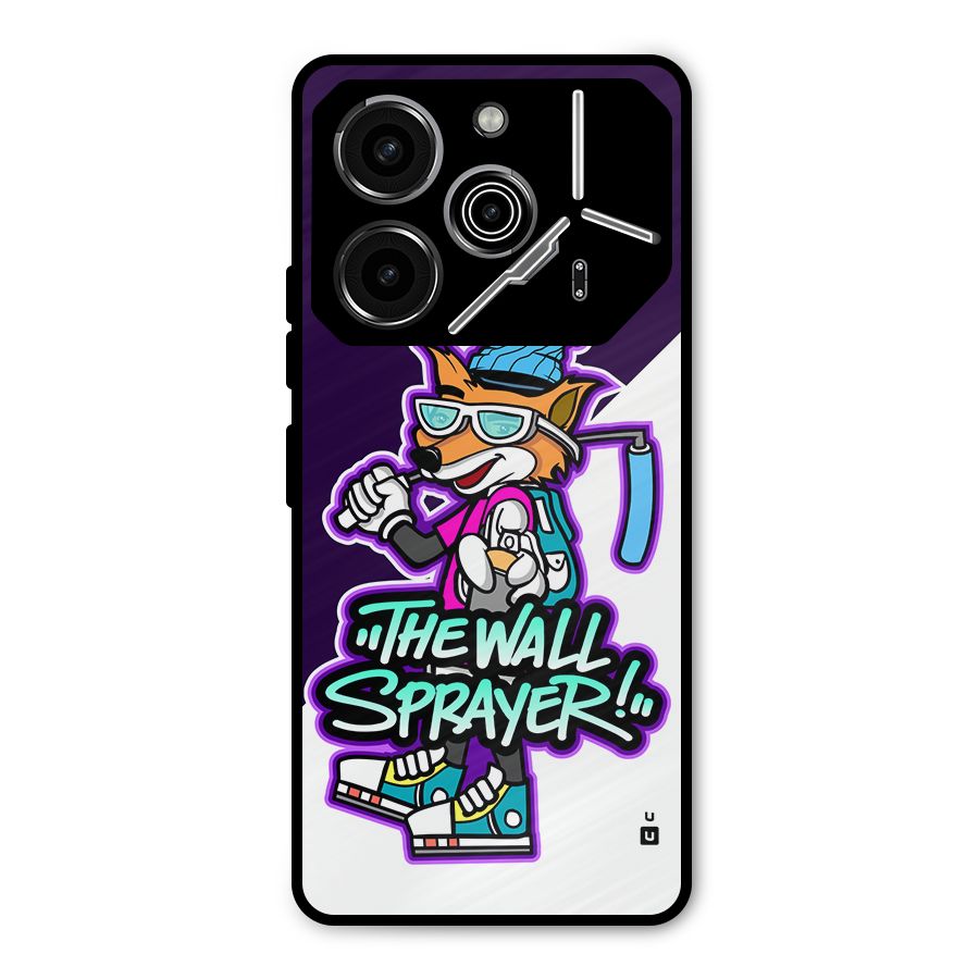 The Wall Sprayer Metal Back Case for Tecno Pova 6 Pro