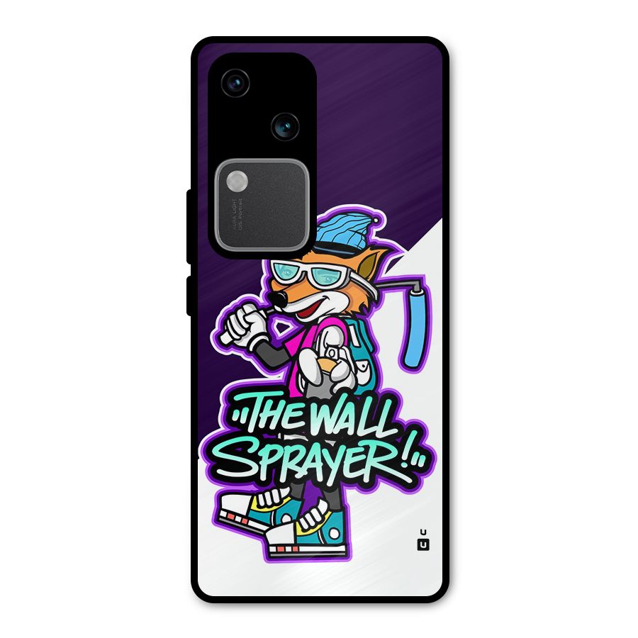 The Wall Sprayer Metal Back Case for Vivo V30 Pro