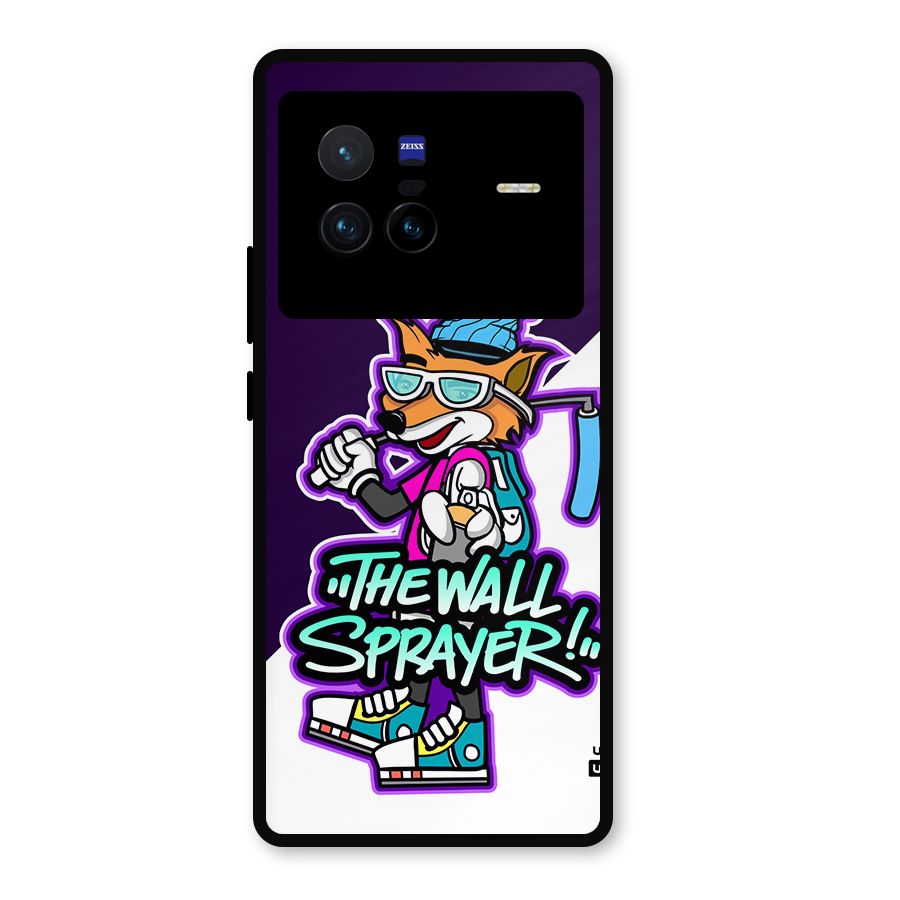 The Wall Sprayer Metal Back Case for Vivo X80