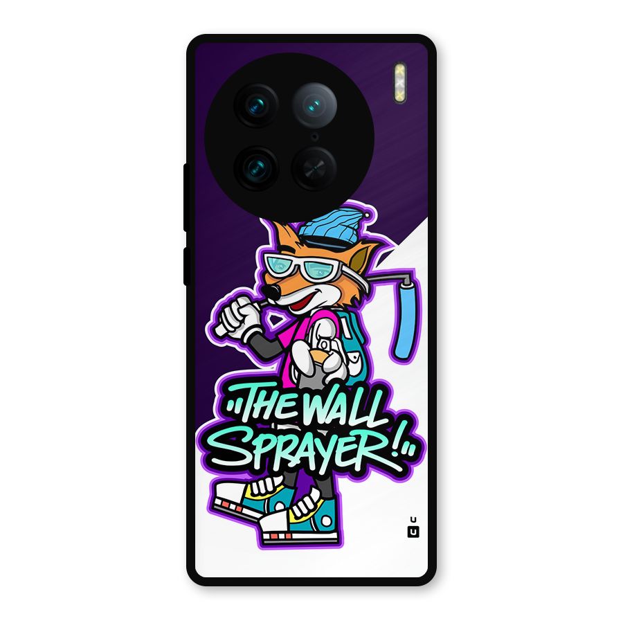 The Wall Sprayer Metal Back Case for Vivo X90 Pro