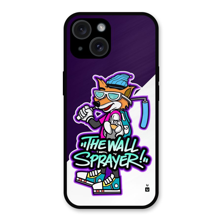 The Wall Sprayer Metal Back Case for iPhone 15