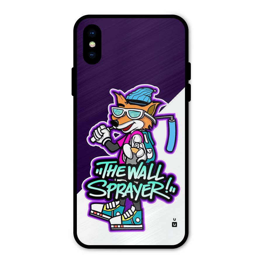 The Wall Sprayer Metal Back Case for iPhone X