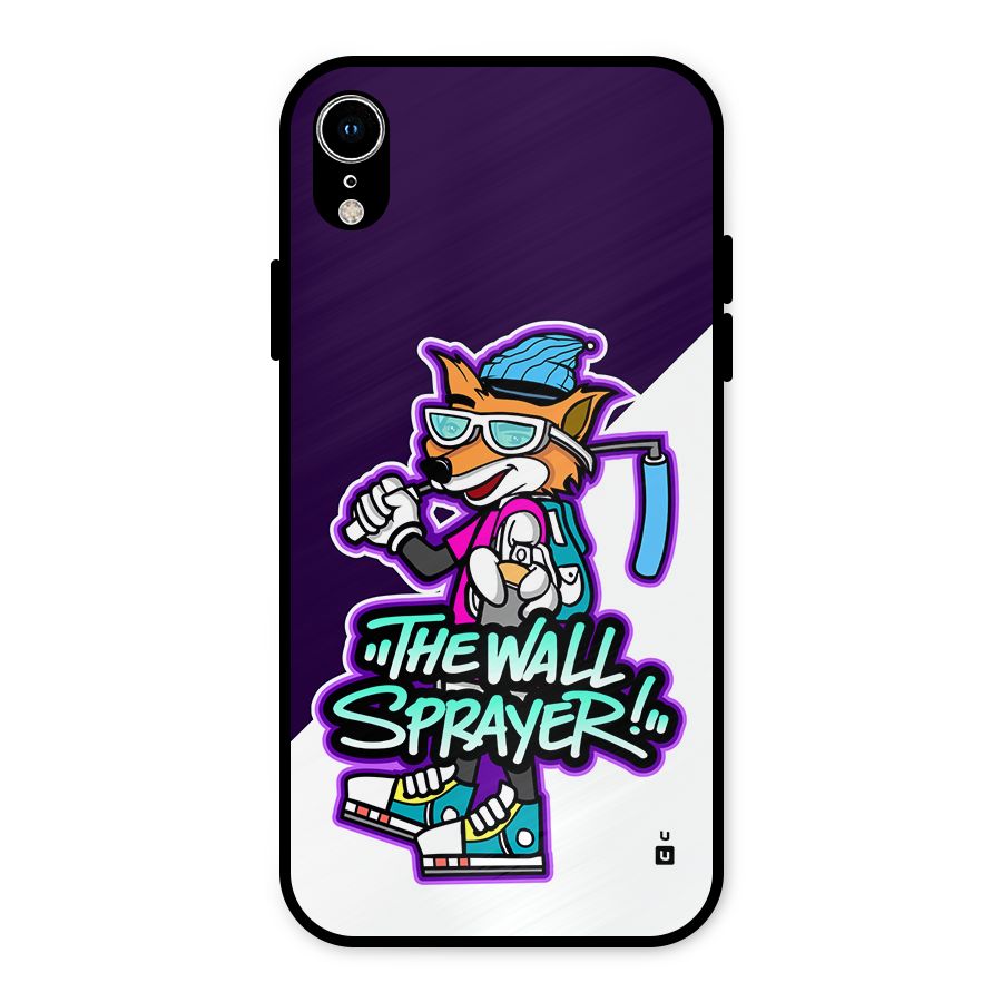 The Wall Sprayer Metal Back Case for iPhone XR