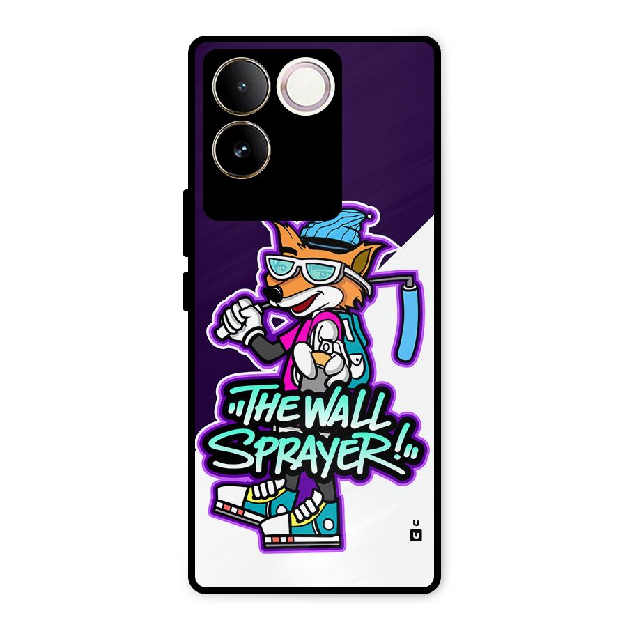 The Wall Sprayer Metal Back Case for iQOO Z7 Pro