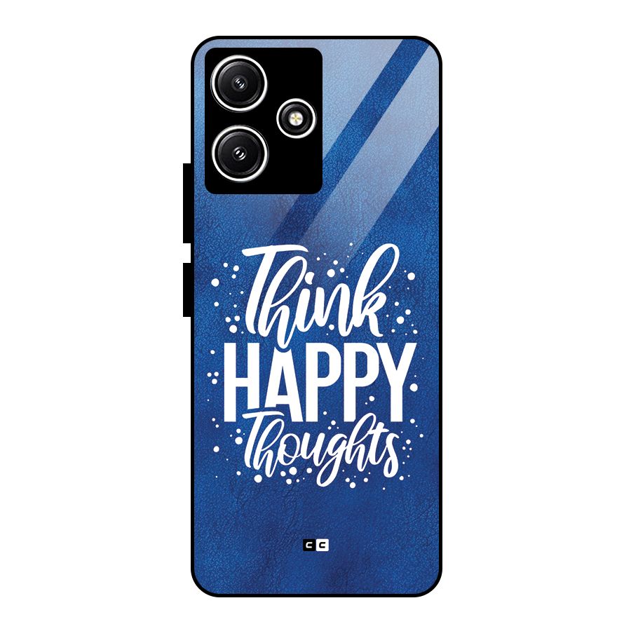 Think Happy Thoughts Glass Back Case for Redmi 12 5G