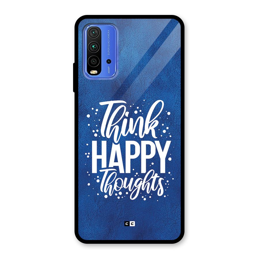 Think Happy Thoughts Glass Back Case for Redmi 9 Power