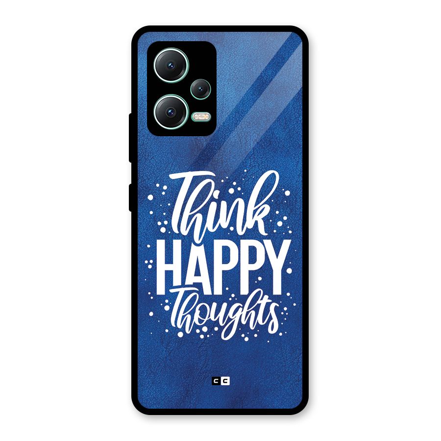 Think Happy Thoughts Glass Back Case for Redmi Note 12 5G