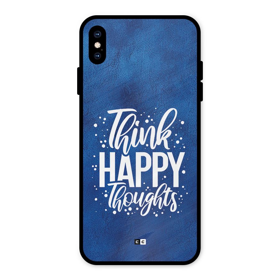 Think Happy Thoughts Metal Back Case for iPhone XS Max