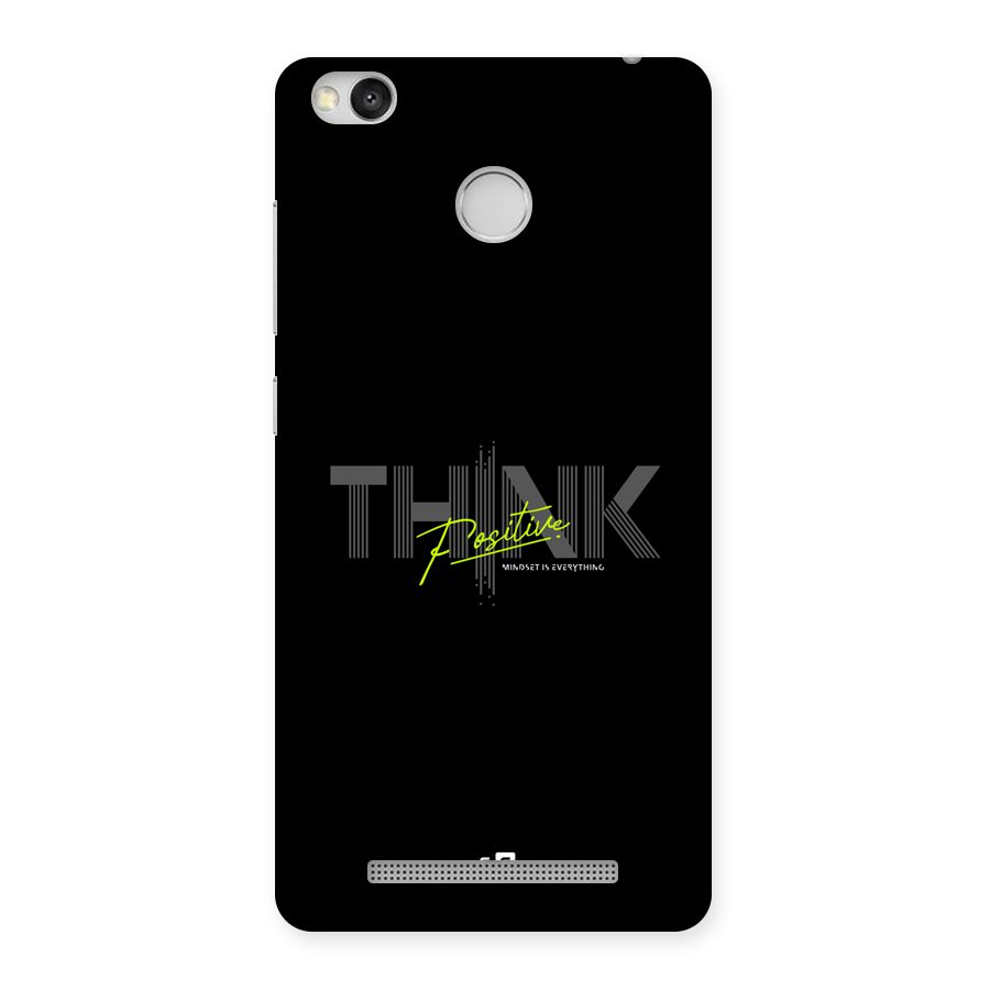 Think Positive Only Back Case for Redmi 3S Prime