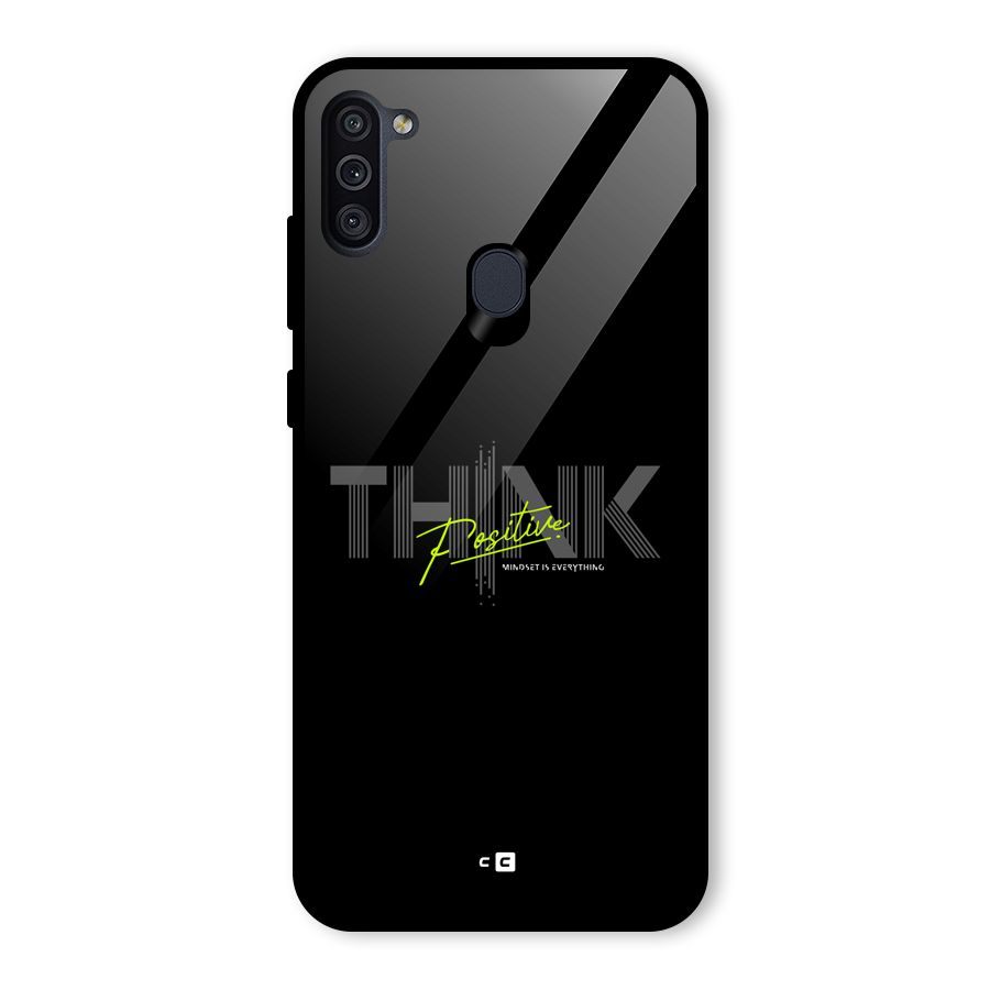 Think Positive Only Glass Back Case for Galaxy M11