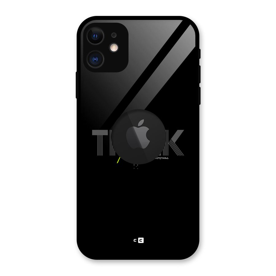 Think Positive Only Glass Back Case for iPhone 11 Logo Cut