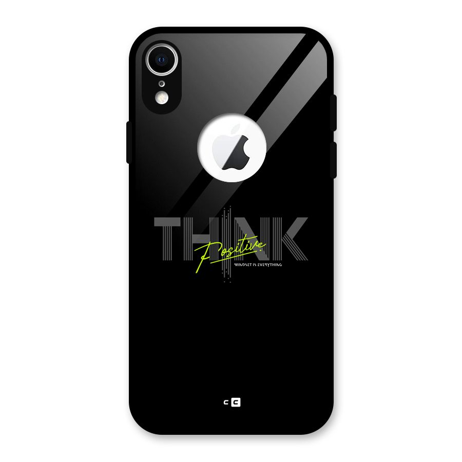 Think Positive Only Glass Back Case for iPhone XR Logo Cut