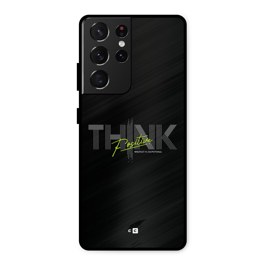 Think Positive Only Metal Back Case for Galaxy S21 Ultra 5G