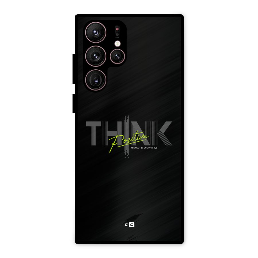 Think Positive Only Metal Back Case for Galaxy S22 Ultra 5G
