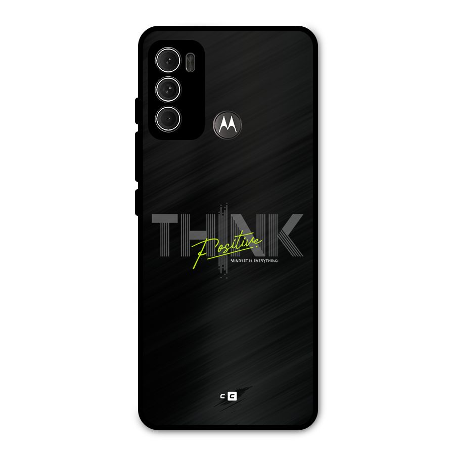 Think Positive Only Metal Back Case for Moto G60
