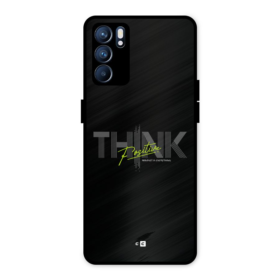 Think Positive Only Metal Back Case for Oppo Reno6 5G