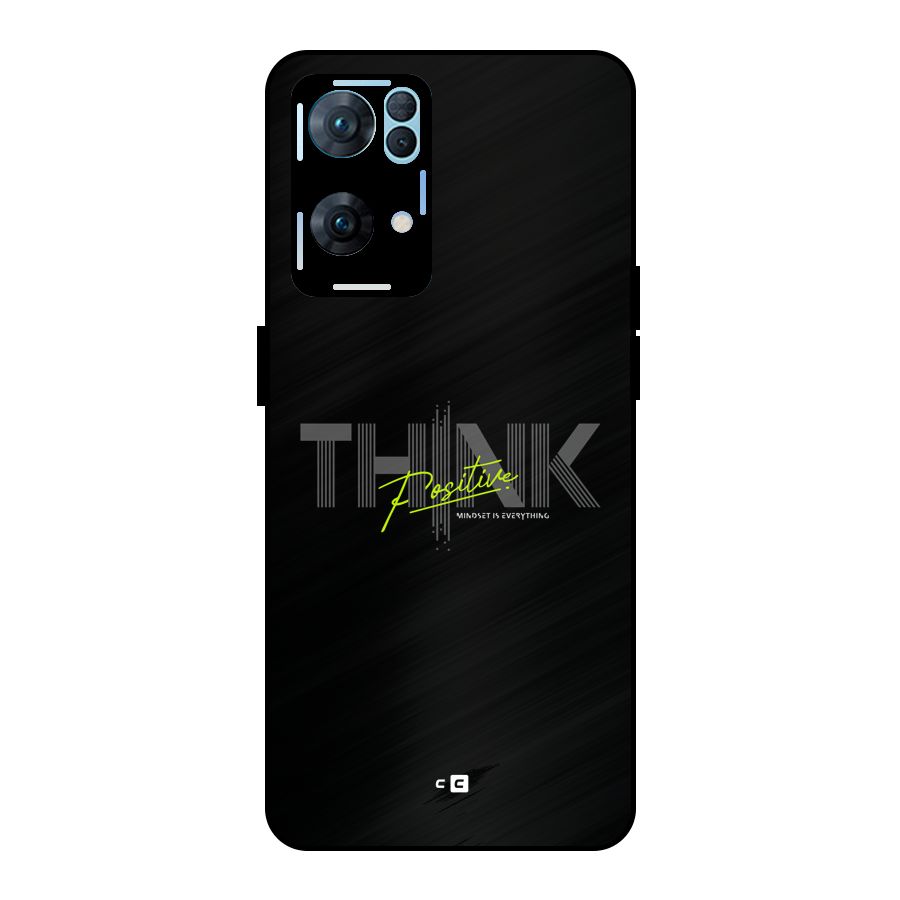 Think Positive Only Metal Back Case for Oppo Reno7 Pro 5G