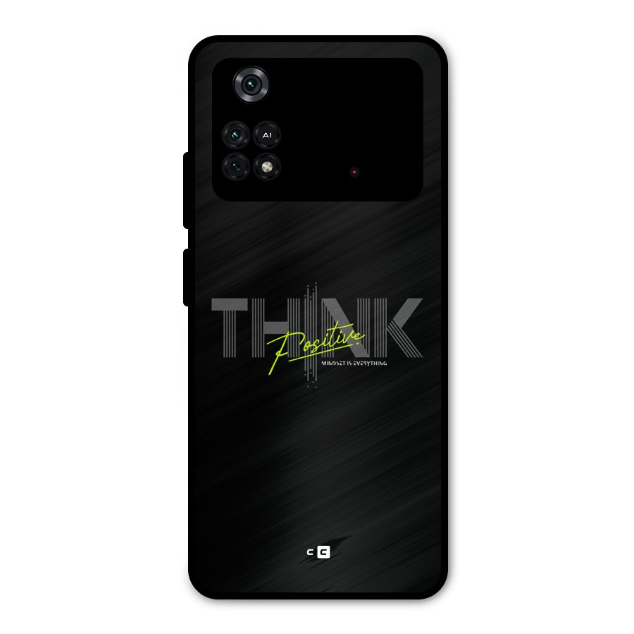 Think Positive Only Metal Back Case for Poco M4 Pro 4G