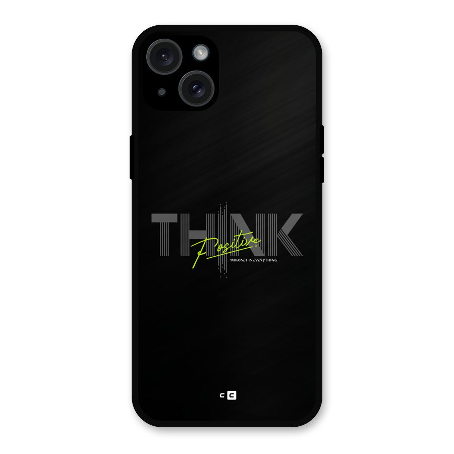 Think Positive Only Metal Back Case for iPhone 15 Plus