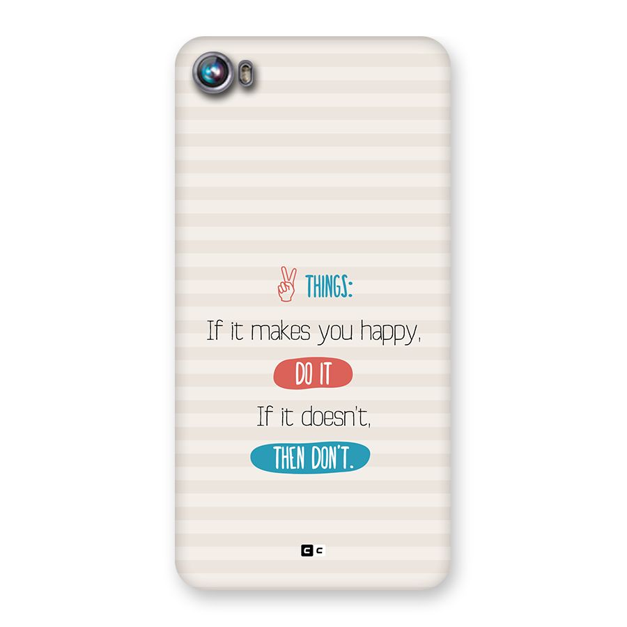 Think Then Back Case for Canvas Fire 4 (A107)