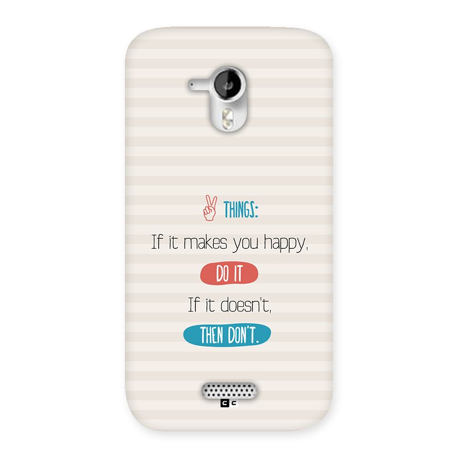 Think Then Back Case for Canvas HD A116