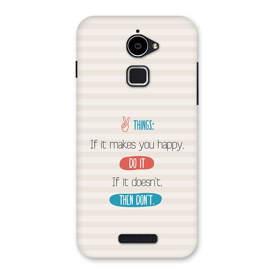 Think Then Back Case for Coolpad Note 3 Lite