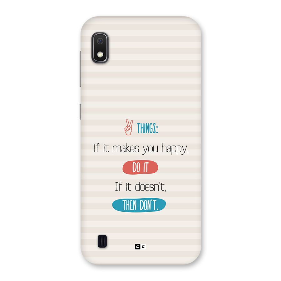 Think Then Back Case for Galaxy A10