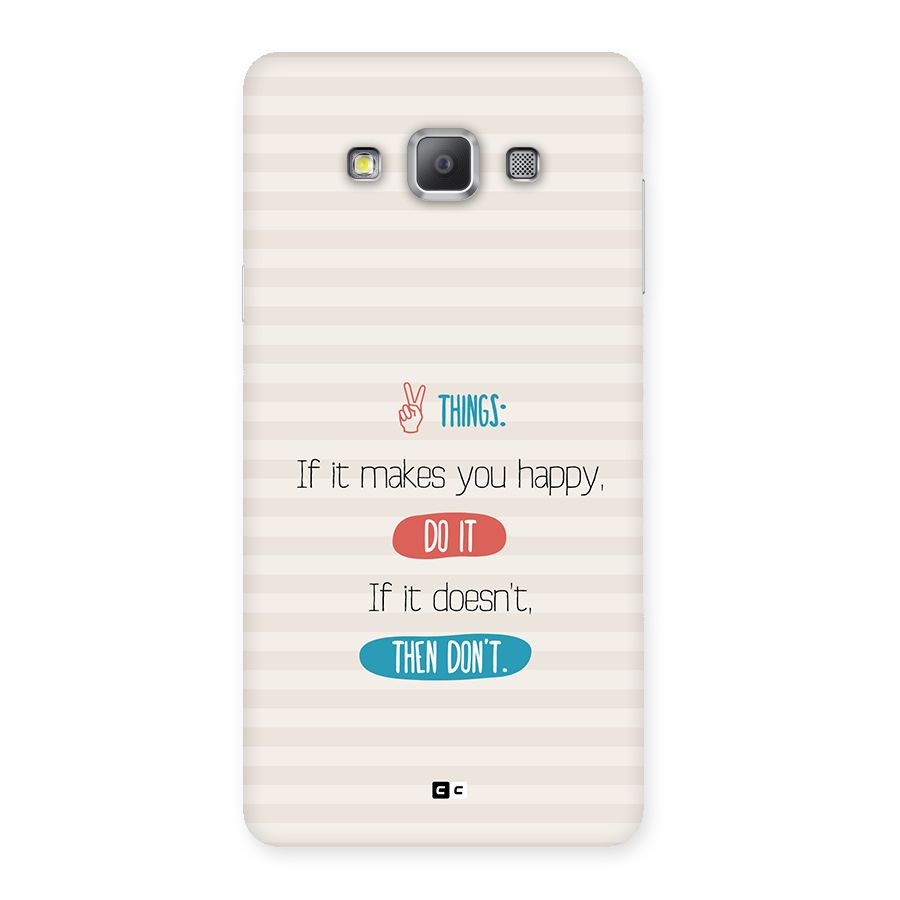 Think Then Back Case for Galaxy A7