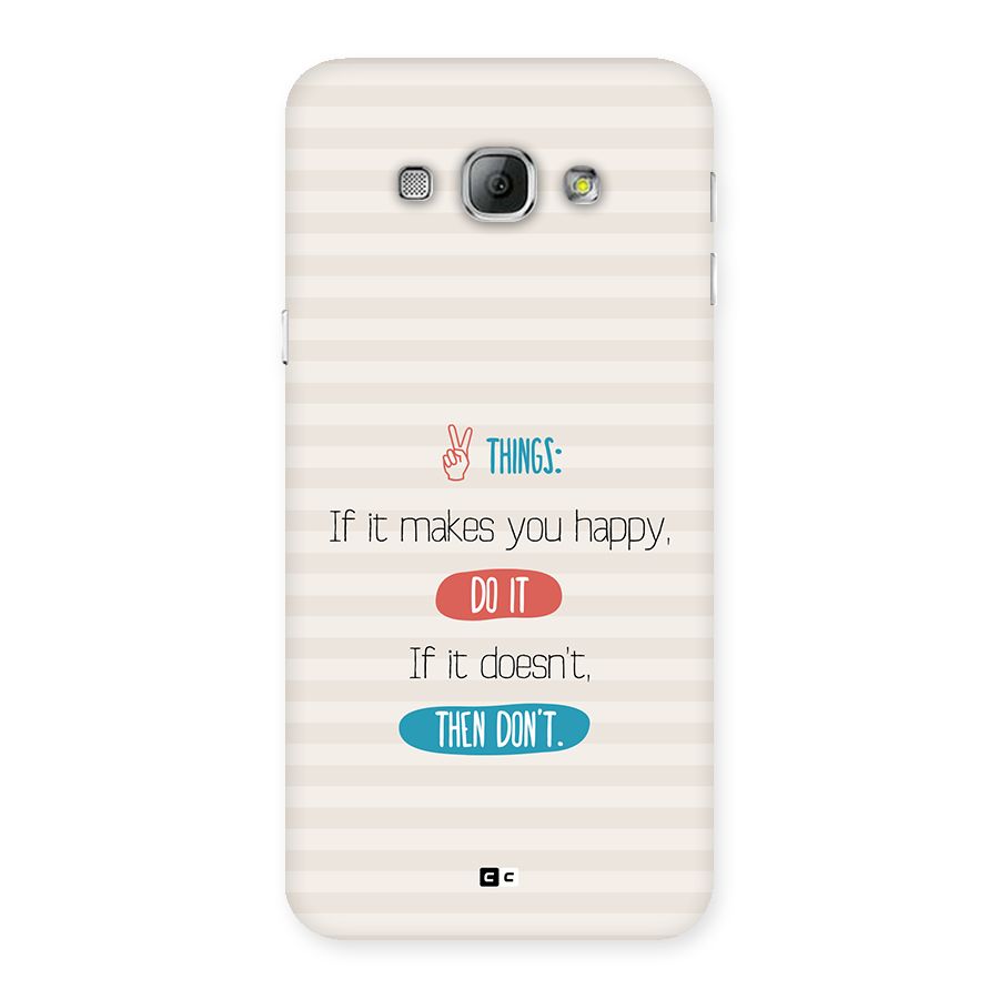 Think Then Back Case for Galaxy A8