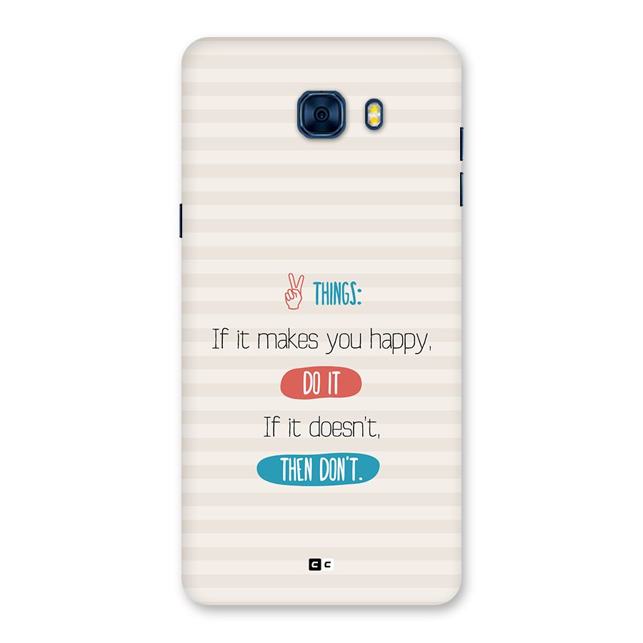 Think Then Back Case for Galaxy C7 Pro