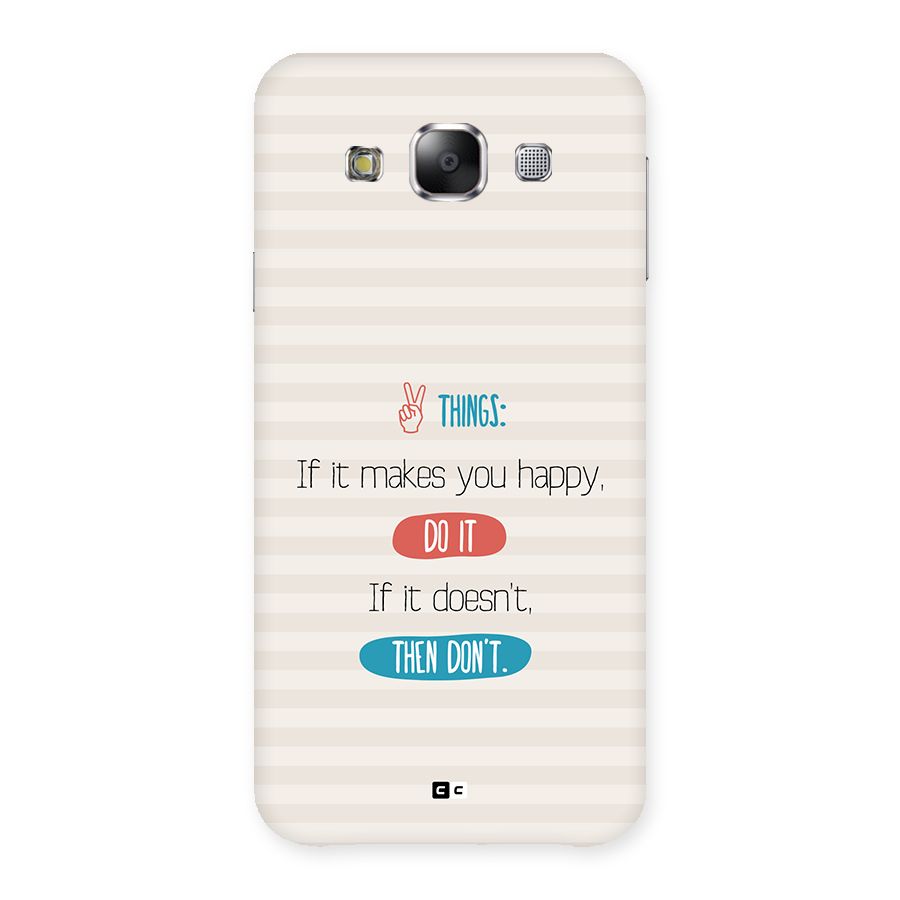 Think Then Back Case for Galaxy E5