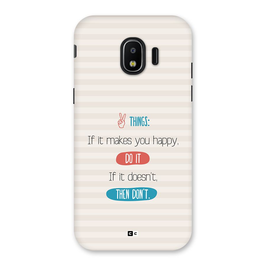 Think Then Back Case for Galaxy J2 Pro 2018