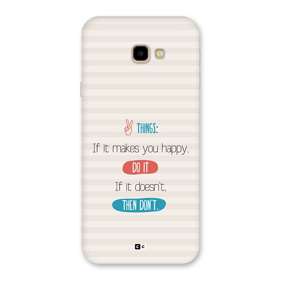 Think Then Back Case for Galaxy J4 Plus