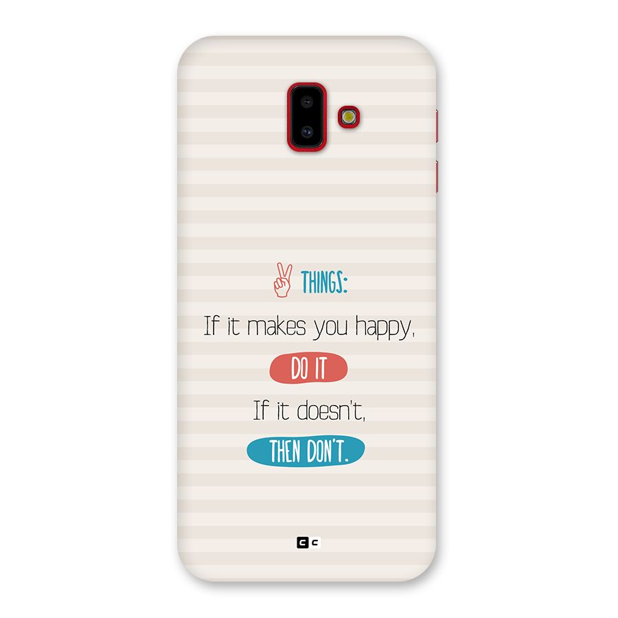Think Then Back Case for Galaxy J6 Plus