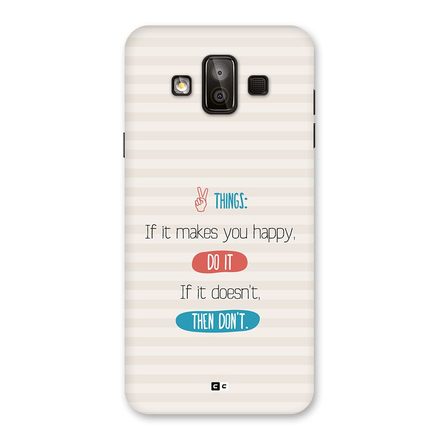 Think Then Back Case for Galaxy J7 Duo