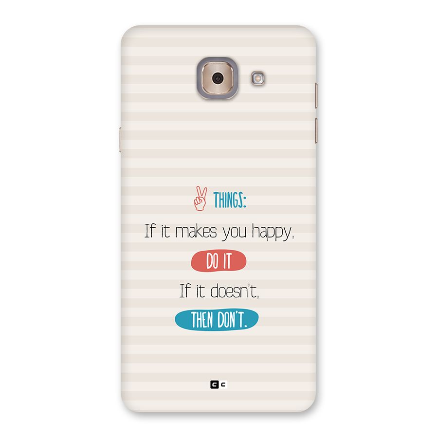 Think Then Back Case for Galaxy J7 Max