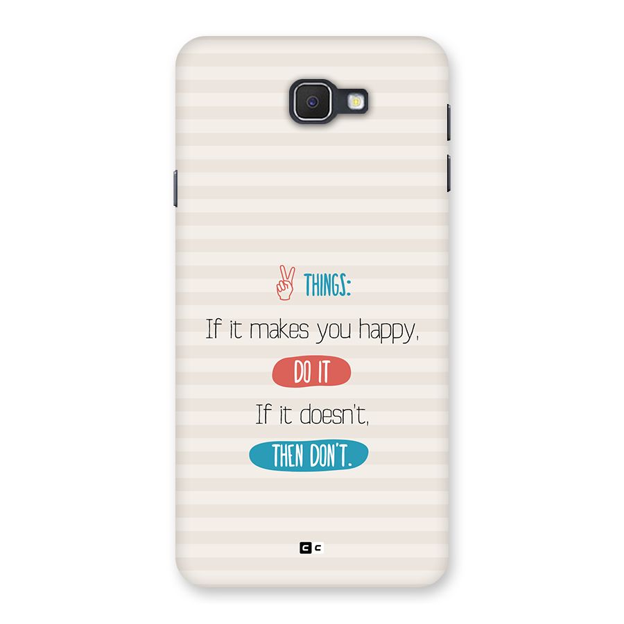 Think Then Back Case for Galaxy J7 Prime